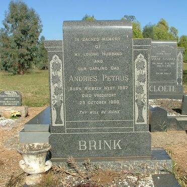 BRINK Andries Petrus 1887-1960