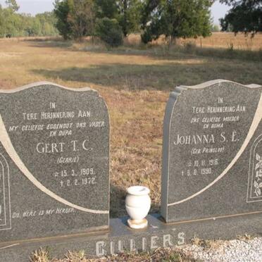 CILLIERS Gert T.C. 1909-1972 &amp; Johanna S.E. PRINSLOO 1916-1990