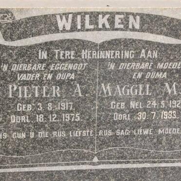WILKEN Pieter A. 1917-1975 &amp; Maggel M.C. 1922-1983