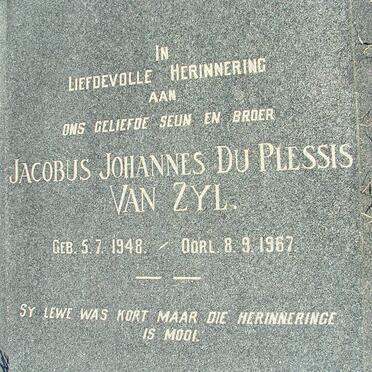 ZYL Jacobus Johannes Du Plessis, van 1948-1967
