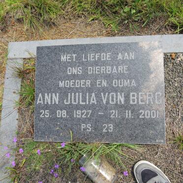 BERG Ann Julia, von 1927-2001