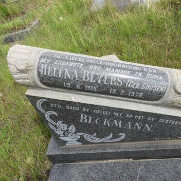 BECKMANN Helena Beyers nee GOOSEN 1915-1976