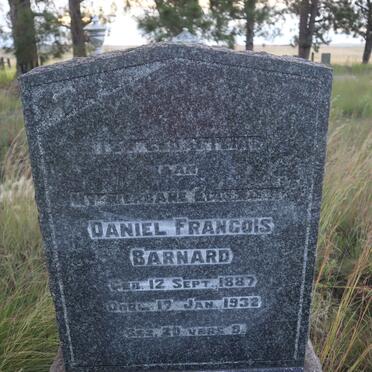 BARNARD Daniel Francois 1887-1932
