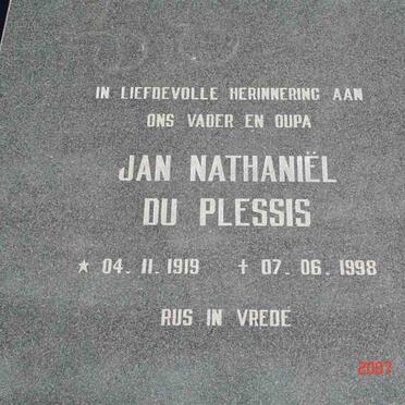 PLESSIS Jan Nathaniël, du 1919-1998
