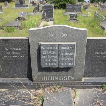 THEUNISSEN Louwrens Stephanus 1905-1980 & Margaretha Cornelia SNYMAN 1906-1974