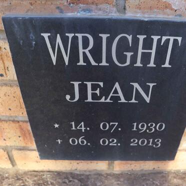 WRIGHT Jean 1930-2013