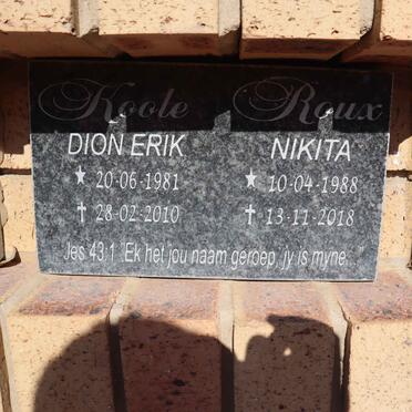 KOOLE Dion Erik 1981-2010 & Nikita ROUX 1988-2018