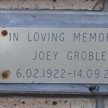 GROBLER Joey 1922-2001