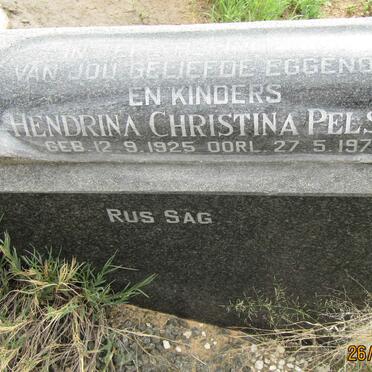 PELSER Hendrina Christina 1925-1975