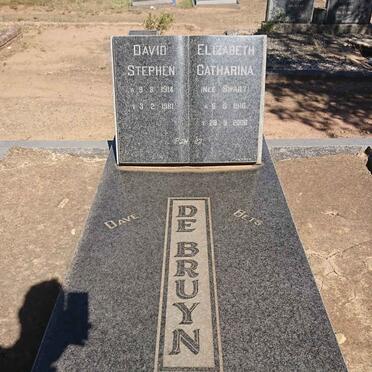 BRUYN David Stephen, de 1914-1981 &amp; Elizabeth Catharina SWART 1916-2006