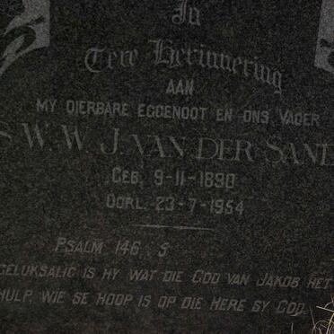 SANDT S.W.W.J., v.d. 1890-1954