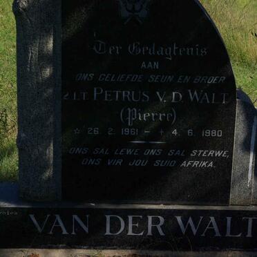 WALT Petrus, van der 1961-1980