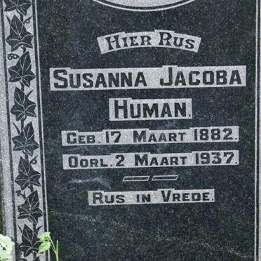 HUMAN Susanna Jacoba 1882-1937 