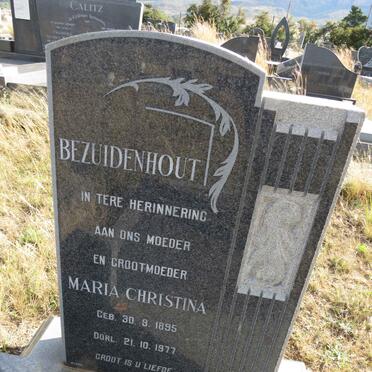BEZUIDENHOUT Maria Christina 1895-1977