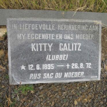 CALITZ Kitty nee LUBBE 1895-1972