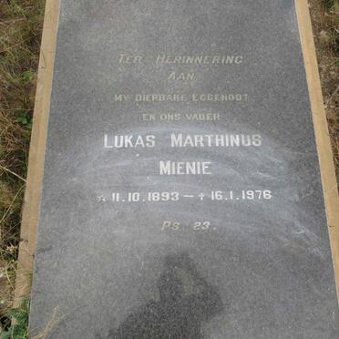 MIENIE Lukas Marthinus 1893-1976