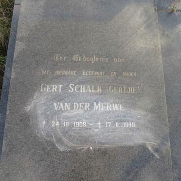 MERWE Gert Schalk, van der 1909-1978 & Maria Cornelia SNYMAN 1911-1990_2