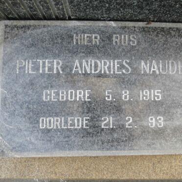 NAUDE Pieter Andries 1915-1993