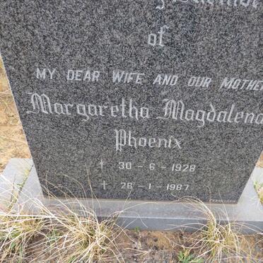 PHOENIX Margaretha Magdalena 1928-1987
