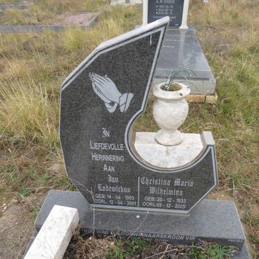 SWANEPOEL Jan Lodewickus 1909-2001 & Christina Maria Wilhelmina 1933-2005