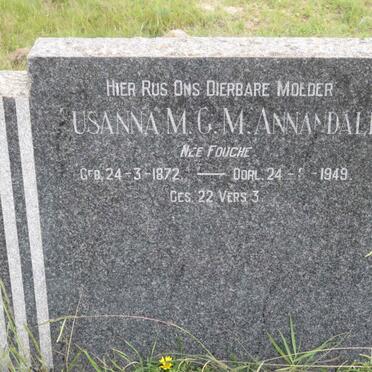 ANNANDALE Susanna M.G.M. nee FOUCHE 1872-1949