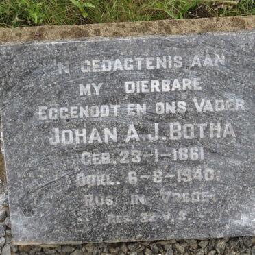 BOTHA Johan A.J. 1861-1940