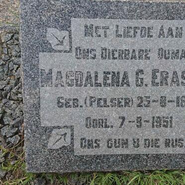 ERASMUS Magdalena G. nee PELSER 1862-1951