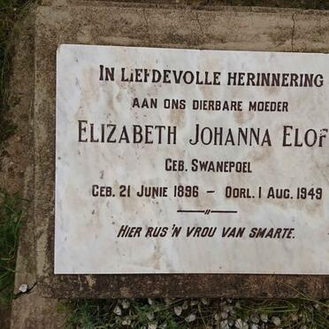 ELOFF Elizabeth Johanna nee SWANEPOEL 1896-1949
