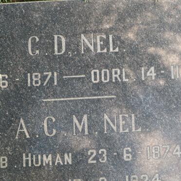 NEL G.D. 1871-1947 &amp; A.C.M. 1874-1924