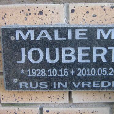 JOUBERT Malie M. 1928-2010