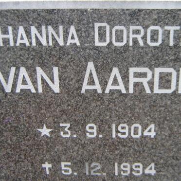 AARDE Johanna Dorothea, van 1904-1994