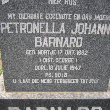 BARNARD Petronella Johann? nee NORTJE 1892-1947