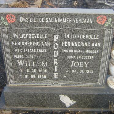 FOURIE Willem 1935-1999 &amp; Joey 1941-