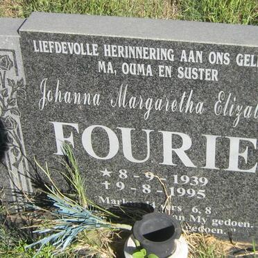FOURIE Johanna Margaretha Elizabeth 1939-1995