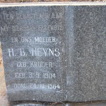 HEYNS H.B. nee KRUGER 1904-1964
