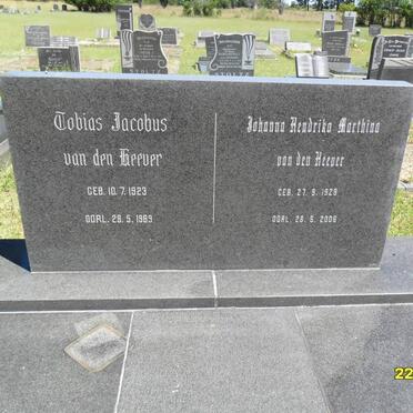 HEEVER Tobias Jacobus, van den 1923-1969 &amp; Johanna Hendrika Marthina 1929-2006