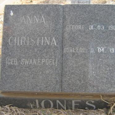 JONES Anna Christina nee SWANEPOEL 1903-1992