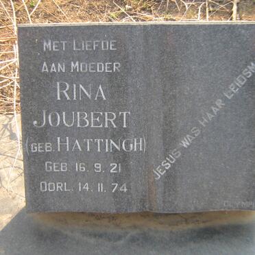 JOUBERT Rina nee HATTINGH 1921-1974