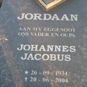 JORDAAN Johannes Jacobus 1934-2004 &amp; Hester 1935