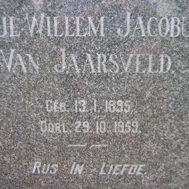 JAARSVELD Paul Willem Jacobus, van 1895-1959