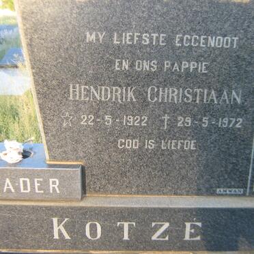KOTZE Hendrik Christiaan 1922-1972