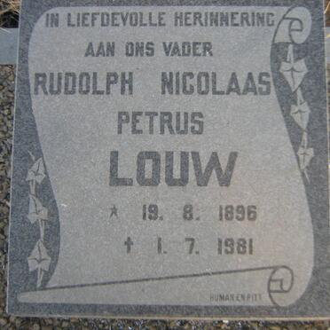 LOUW Rudolph Nicolaas Petrus 1896-1981