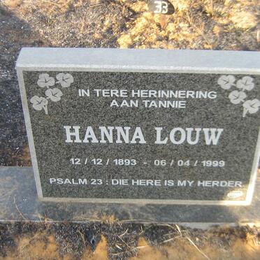 LOUW Hanna 1893-1999