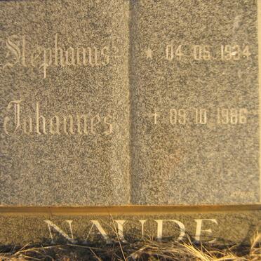 NAUDE Stephanus Johannes 1934-1986