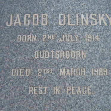 OLINSKY Jacob 1914-1989