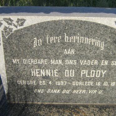 PLOOY Hennie, du 1937-1970