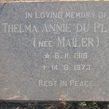 PLOOY Thelma Annie, du nee MAILER 1918-1973