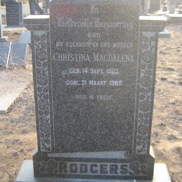 RODGERS Christina Magdalena 1903-1960