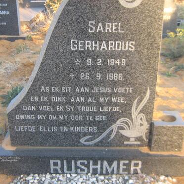 RUSHMER Sarel Gerhardus  1949-1986