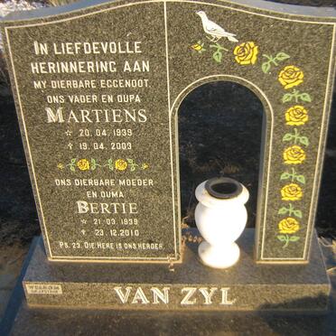 ZYL Martiens, van 1939-2003 &amp; Bertie 1939-2010